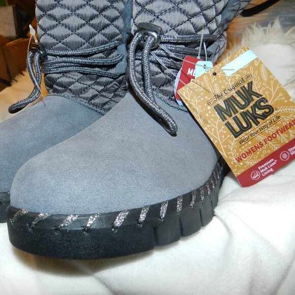 Muk Luks Women's Brigehampton Midi Boots  Grey Womens size 7🆕SHIPS⌚📦🏃‍♀️⚡🚚 - Picture 2 of 15